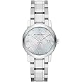 Swiss Rare Diamonds Silver MotherPearl Date Dial 34mm Women Stainless Steel Wrist Watch The City BU9125
