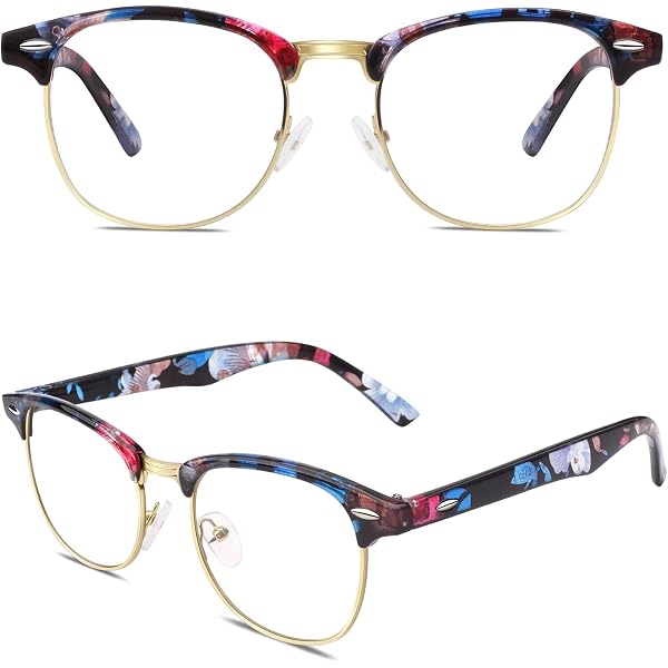 CGID CN79 Lunettes Transparentes Fashion – Monture Écailles & Branches Métalliques, Style Vintage Chic UV400