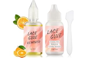 MRCUVARYAS 3pcs Wig Glue & Wig Glue Remover Set丨Strong Hair Extension Tape & Lace Glue Remover丨Lace Wig Glue For Lace Frontal & Wig & Toupee Systems & Lace Hairpiece & Hair Closure丨Gentle On Skin