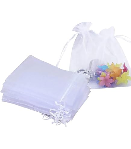 100 Sacchetti Regalo Organza 10x15 Cm - Per Matrimoni, Bomboniere, Gioielli - Foto 7