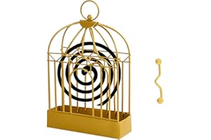 TAIMEIMAO Porta Bobina per Zanzare,Retrò Supporto a Spirale,Supporto per Spirali Antizanzare in Ferro Retrò,Nordico Retrò in Ferro Anti Zanzare,Mosquito Coil Iron,Innovativo Bruciatore di Incenso (D'oro)