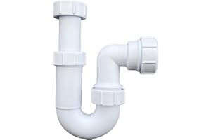 PLUMBEZ Siphon télescopique universel pivotant pour évier 40 mm avec joint d'étanchéité de 75 mm, conforme à la norme BS EN 247-1:2002