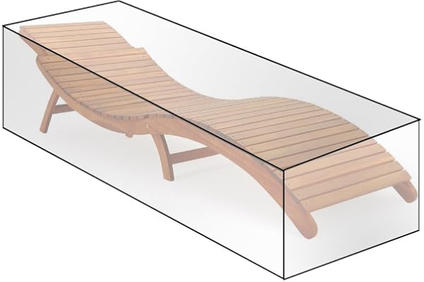 WOLTU Housse de Protection pour Salon de Jardin, Bâche Extérieure pour Meubles de Jardin, 218x77x55cm, Anti-UV Imperméable, Indéchirable, Résistance au Froid, Transparent