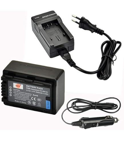 Akku + Ladegerät Für Panasonic VW-VBK360 – 3200mAh, Kompatibel Mit HC-V500, HC-V700, SDR-S50 Uvm.