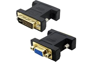 VMOJO DVI auf VGA Adapter DVI-I 24+5 Stecker zu VGA HD15 Buchse Konverter Digital auf Analog Adapter