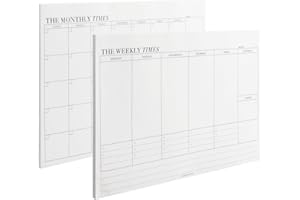Cozlly To Do List Notepad Organizer with 60 Tearaway Sheets - Weekly and Monthly Planner Calendar for Meal, Menu, Appointments and Schedule - Undated Desk Pad