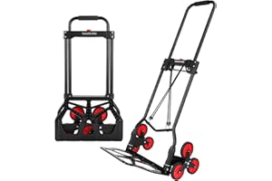 YEAUPE PRO Carretilla de saco, capacidad de carga de 80-100 kg, plegable, altura ajustable y elevador de escaleras para mudanzas y objetos pesados, carros de escaleras con 2 cuerdas expansoras y mango
