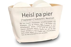 COZYINT Witzige Toilettenpapier Aufbewahrung | Platzsparende Klopapier Aufbewahrung für Badezimmer oder Toilette/Klo | Bad Deko | Toilettenpapierhalter Korb (Duden Heislpapier)