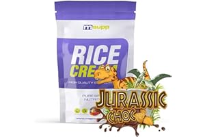 MM Supplements - Crema di Riso Fitness - Polvere - 1 kg - Fonte di Carboidrati - Appetito Soddisfacente - Ideale da Miscelare con Proteine ​​- Gusto Cioccolato Giurassico