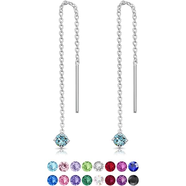 DTP Silver Orecchini Pendenti A Stella In Argento 925 – Ipoallergenici, Lunghezza 105 Mm, Gioiello Elegante Per Donna