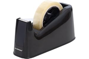 Dispenser per nastro da scrivania Q-Connect nero 25 mm x 33/66 m KF11010