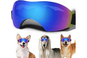 NICERINC PET Medium Dog Sunglasses, Dog Goggles with Adjustable Strap UV Protection Winproof Dog Puppy Sunglasses, Suitable for Medium Dog Pet Glasses, Dogs Eyes Protection