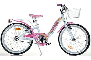 TECNOBIKE SHOP Bici per Bambina Bicicletta Dino Bikes Unicorn Taglia 10" - 12" - 14" - 16" - 20" Caschetto Unicorn Opzionale