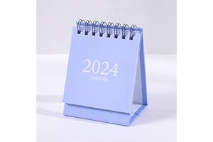 MAIDONG Calendario Da Tavolo 2024, Sfoglia Pagina Verticale Calendario Mensile Calendario Da Tavolo, Mini Pianificatore A Spirale Creativo Portatile E Leggero, Adatto Per L'ufficio E L'uso Domestico