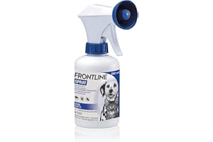 FRONTLINE Spray 250 ml, Antiparassitario per Cani e Gatti e Cuccioli dal Secondo Giorno di Vita, a Lunga Durata, Elimina e Protegge da Zecche, Pulci e Pidocchi