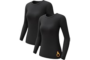 CL CONVALLARIA Long Sleeve Thermal Tops for Women Base Layer Ladies Vest Shirts Thermal Underwears Inner Wear Warm Ski Hiking Clothing