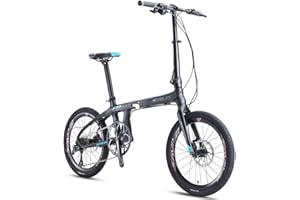 SAVADECK Z1 Bicicleta Plegable de Carbono,20 Pulgadas Bicicleta Plegable con Shimano Sora R3000 de 9 velocidades y Freno de Disco Doble Bicicleta de Ciudad portátil pequeña Hombres Mujeres