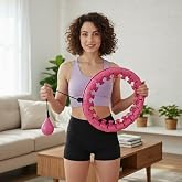 BUFFER Ayarlanabilir Hulahop &Ccedil;emberi, Zayıflatıcı Fitness Aleti, Bel ve Karın İnceltici Spor &Ccedil;emberi, Pembe
