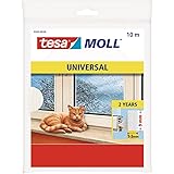 tesamoll Standard I-Profil, Guarnizione Adesiva in Schiuma per l'Isolamento Termico di Finestre e Porte, Bianco, 10 m x 9 mm 