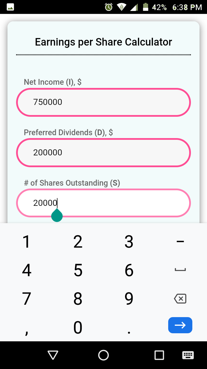 Earnings Per Share Calculator Amazon In Appstore For Android