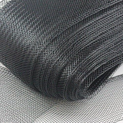 5cm CRINOLINE FLEXIBLE SINAMAY HORSE-HAIR BRAID MILLINERY FASCINATOR DRESS (Black - cc16, 5 Metres)