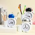 FunBlast Twin Bell Alarm Clock With Pen Holder - Robot Shaped Table Top Watch for Kids, Heavy Sleepers, and Students Bedroom