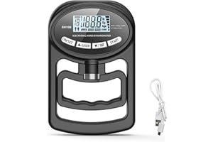 TAOZHUGONG Digital Hand Force Meter 120 kg, Hand Dynamometer, Grip Strength Gauge, Digital Dynamometer, Hand Force Meter (120 kg)