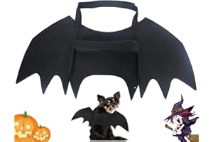 NEOGULY Pet Halloween Costume Cat Dog Bat Wings, Dress Up Funny Cool Apparel for Cosplay Party, Halloween Party Decoration, Holiday Decorations Clothing, Dog Cat Dress Up Accessories (X-Small)