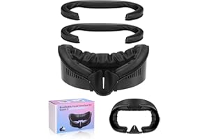 Bixury Face Cover Pad con Gli Accessori Quest 3 Interfaccia Facciale per Quest 3 con 3 Morbido Cuscino Facciale in PU di Ricambio Accessori VR per Meta 3 Distanziatore