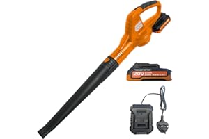 ARK MAT LAZY-LEAF Cordless Leaf Blower 216 km/h Air Speed - Battery-Powered Garden Blower - Portable And Lightweight Leaf Blower Cordless 1.6kg - Hand Held Blower For Leaves and Debris - Garden Tools