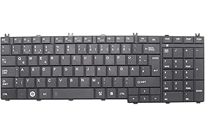 xiixtoo Tastiera di ricambio per Toshiba Satellite C650 C650D C660 C660D C655 C655D C670 C670D C675 C675D L650 L650D L655 L655D L670 L670D L750 L750 55 L7. 70 L775 GR Tedesco LayoutQWERTZNero
