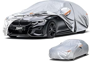 Kayme Bâche Voiture Exterieur, Housse Voiture Exterieur Étanche Respirante, Bâche Protection Berline Compatible avec Audi A4/A5, S-type,Mondeo Sedan, Giulia etc. Voir le Tableau des Tailles A9, Argent