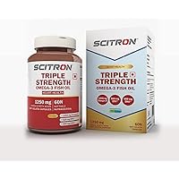 Scitron Triple Strength Omega-3 Fish Oil (1250mg Omega-3 Fatty Acid, 525mg EPA, 400mg DHA) Enteric Coated - 60 Softgels