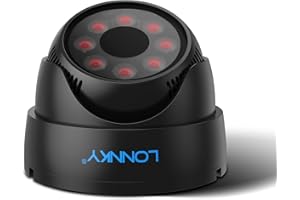 Lonnky Schwarzer Infrarot-Illuminator mit 12V1A Stromversorgung, 65ft (20m) Reichweite, 850nm IR-LED, 90-Grad-Strahl, Nachtsicht-Verstärker für CCTV-Kameras und VR-Geräte