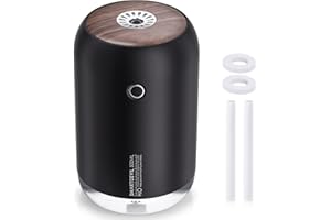 SMARTDEVIL Umidificatore, 500ml Mini Umidificatore Portatile，Auto Spegnimento Senza Acqua e 2 Modalità Nebulizzazione Regolabile, Super Silenzioso，Per Camera da Letto, Ufficio, Viaggi, Piante (Nero)