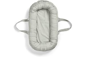 ‎ELODIE DETAILS Elodie Details Babynest Kuschelnest Tragbare Babynestchen Neugeborene Kokon für Babys und Säuglinge, Waschbare Reisebett Baby Nestchen 100% Baumwoll 78x45 cm – Mineral Green