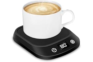 ‎GARMEE Tassenwärmer für den Schreibtisch mit 4 Temperaturstufen, Kaffeewärmer mit 12-Stunden programmierbarem EIN-/Ausschalt-Timer,Teewärmer mit Terminplanungsfunktion und LED-Digitalanzeige