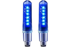 Ventilstam cykelljus, vibrationsavkänning hjulbelysning, 2-pack, 7,7 cm