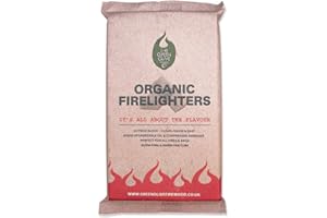 GREEN OLIVE FIREWOOD COMPANY Green Olive Firewood - Organic Fire lighters - Firelighters for bbq, fireplaces, stoves, campfires & more - Natural bbq lighter - Organic and long lasting Fire Starter - Pack of 32
