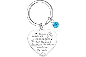 WOWTLMY Leaving Gifts for Colleagues Keyring Gifts Chance Made Us Colleagues,Best Coworker Gift Thank You Gift Keychain for Women Work Bestie Friend Leaving,Appreciation Keyring Gift with Gift Box