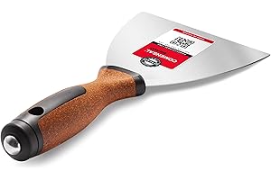 COMENSAL® Couteau À Enduire - Spatule de Plâtrier Couteau à Enduire - Anticorrosion - Acier Inoxydable avec Embout - Made in EU - 120 mm