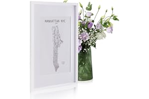 CLASSIC BY CASA CHIC Casa Chic Marco de Fotos, Marcos de Fotos Multiples de 62x45 cm, para Mesa y Pared, Casa u Oficina, Marco Fotos Posición Vertical/Horizontal, Hechos de Cristal y Madera para Póster