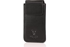 MATADOR Echt Ledertasche Kompatibel mit Samsung Galaxy A50 / A51 / A52 / A53 / A54 / A30 / A32 / A33 / A34 Handytasche Hülle Schutz Etui Vertikaltasche mit Magnetverschluss Gürtelschlaufe (Schwarz)