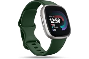 Getino Sport Band Compatible with Fitbit Versa 4 Bands/Versa 3 Bands & Fitbit Sense Bands/Sense 2 Bands for Women Men, Soft Replacement Strap Accessories for Fitbit Sense/Sense 2/Versa 4/Versa 3 Watch