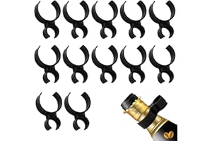 LAMXD Lot de 12 pinces à bougie pour bouteille de champagne, rallonges de bouteille de champagne, supports pour bougies de cuisine, fournitures de fête en plein air