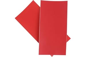 Surriba 2pcs Lederflicken Dunkelrot Leuchtendes Rot Kunstleder Selbstklebend Patch 10 * 20cm Kunst Leder