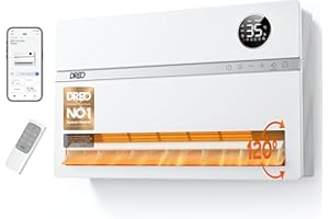Dreo Smart Wall Heater, Electric Space Heater for Bedroom, 120° Vertical Oscillation, Adjustable Thermostat, Remote Control, 24H Timer, Easy-Mount Heater for Home Office, Works with Alexa, WH719S