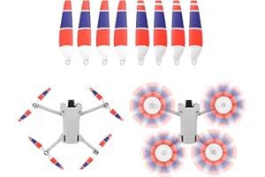 ZJRXM Hélices para DJI Mini 3 Pro Drone accesorios, 8 piezas Silent Flight Kit Hélices Accesorios de repuesto para DJI Mini 3 Pro, cierre rápido, silencioso
