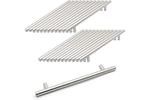 Probrico 25 Pack Brushed Nickel Stainless Steel Kitchen Cabinet T Bar Handle Furniture Drawer Pulls Cuoboard Knobs (160mm Hole centers/224mm Long)