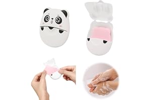 FYCHUO Travel Soap Sheets Portable Soap Flakes Backpacking Essentials Travel Wash Hand Foaming Soap On The Go Camping Accessories Hiking Eco Friendly Cleaning Products Panda Gifts